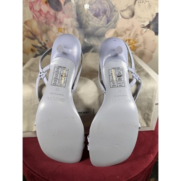 SIMKHAI Cedonia Stud Strappy Kitten Heel Sandal in Periwinkle Sky - Picture 10 of 11
